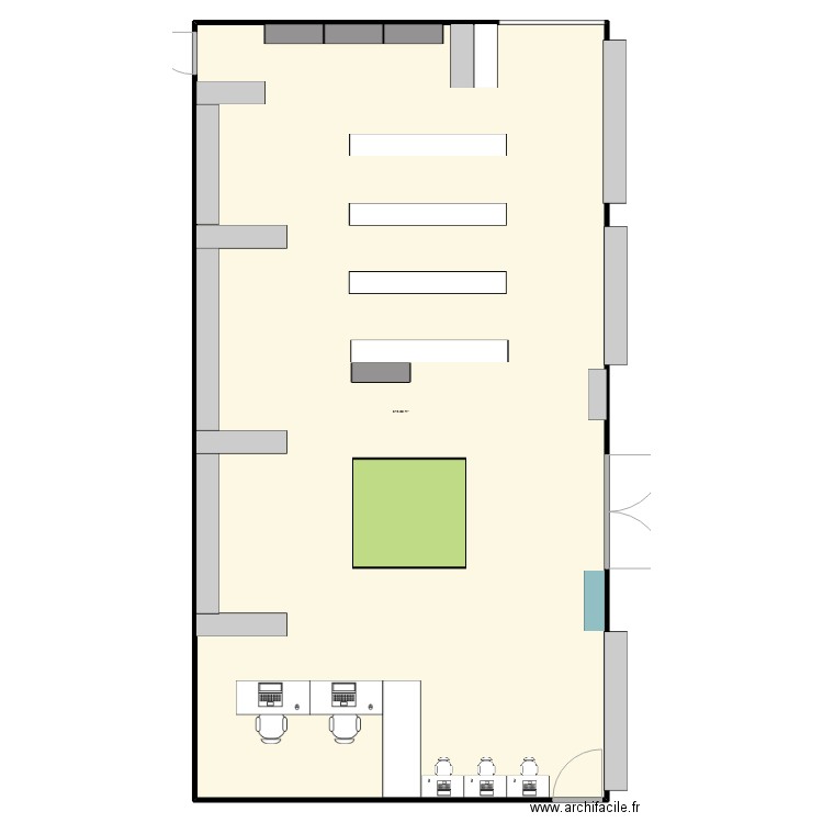 BCD. Plan de 1 pièce et 612 m2