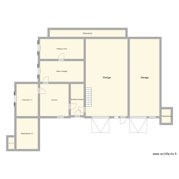 La chapelle aux bois. Plan de 11 pièces et 210 m2