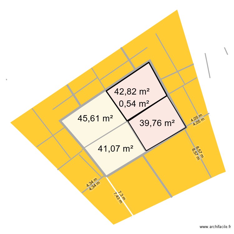 MI 4 lots du 11 mars. Plan de 5 pièces et 170 m2