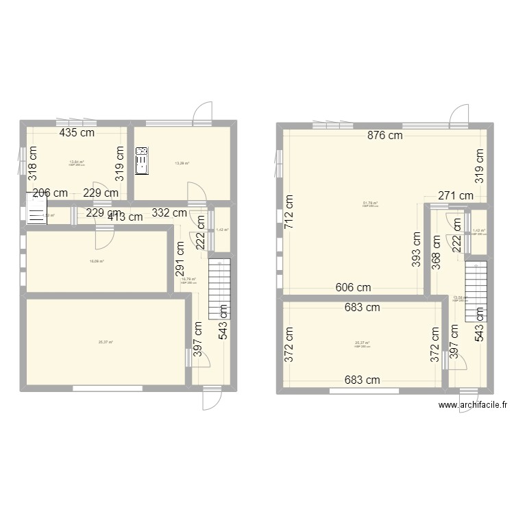 Maison. Plan de 11 pièces et 180 m2