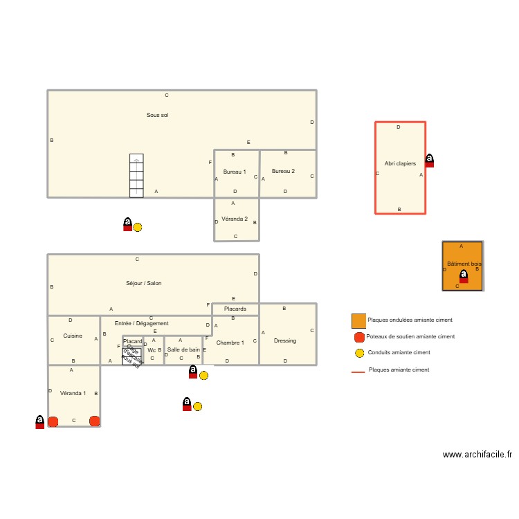 761300087. Plan de 15 pièces et 53 m2