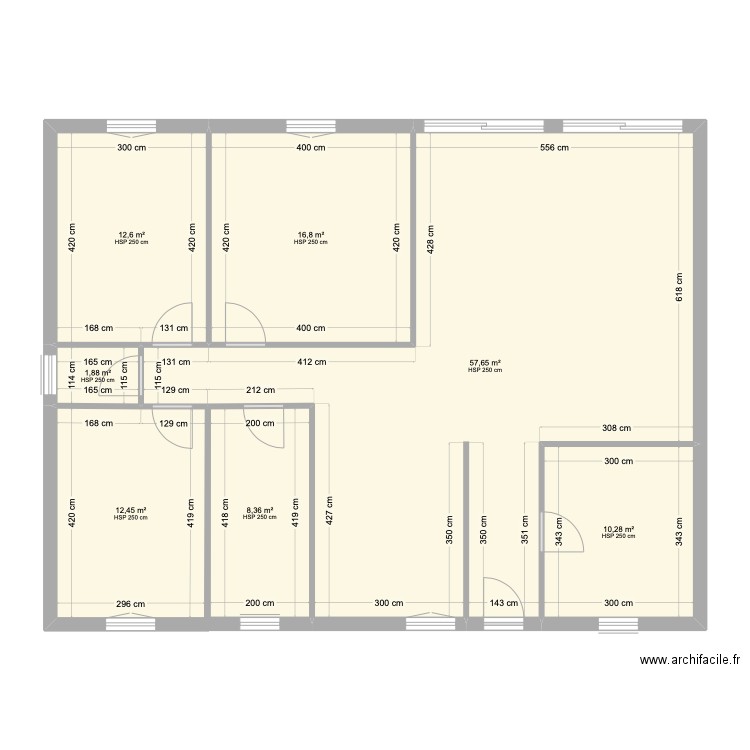 maison 1. Plan de 7 pièces et 120 m2