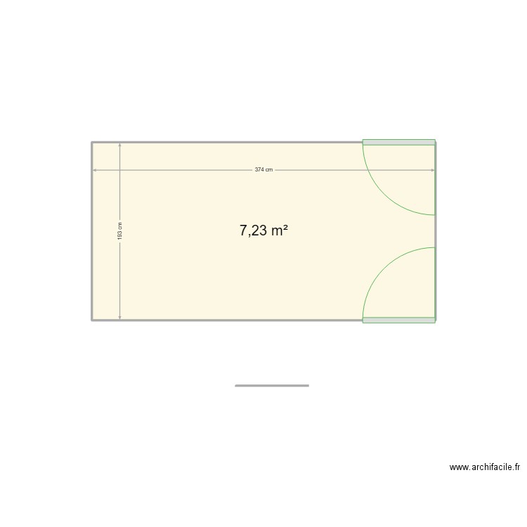 Cuisine 2. Plan de 1 pièce et 7 m2