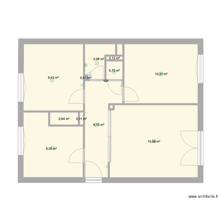 ROANNE. Plan de 11 pièces et 53 m2