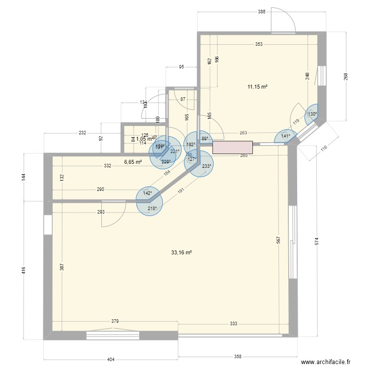 CHRISTOPHE MARTINEAU. Plan de 4 pièces et 52 m2