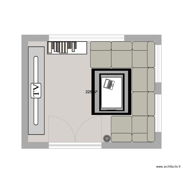 Noemy. Plan de 1 pièce et 21 m2