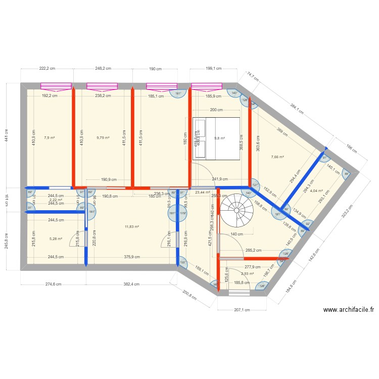 Plan RDC Appart Hotel 25102024. Plan de 10 pièces et 85 m2