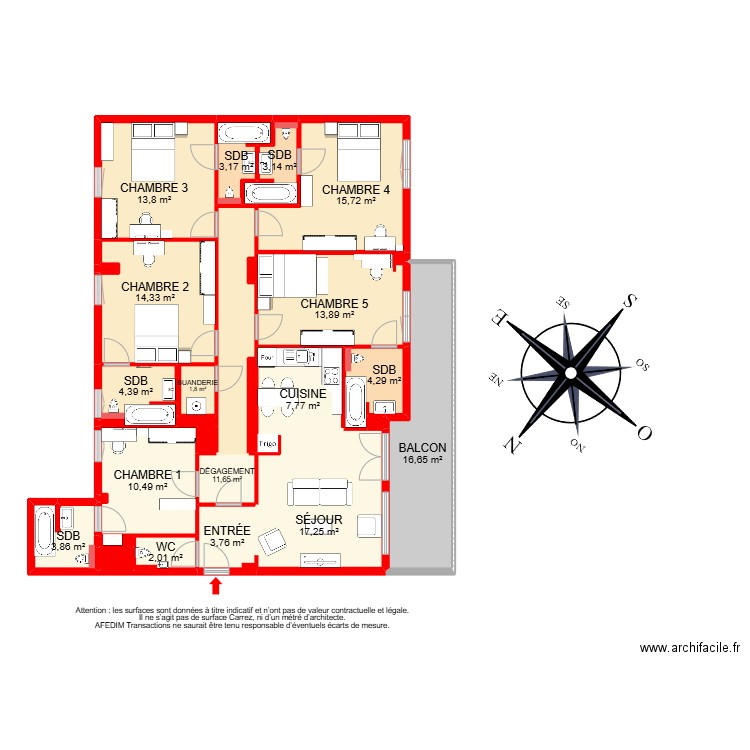 BI 24559 - . Plan de 30 pièces et 156 m2