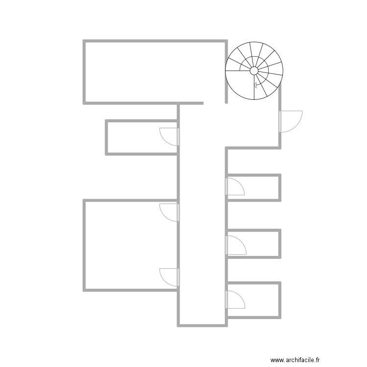 plan CNRS 2eme étage. Plan de 5 pièces et 9 m2