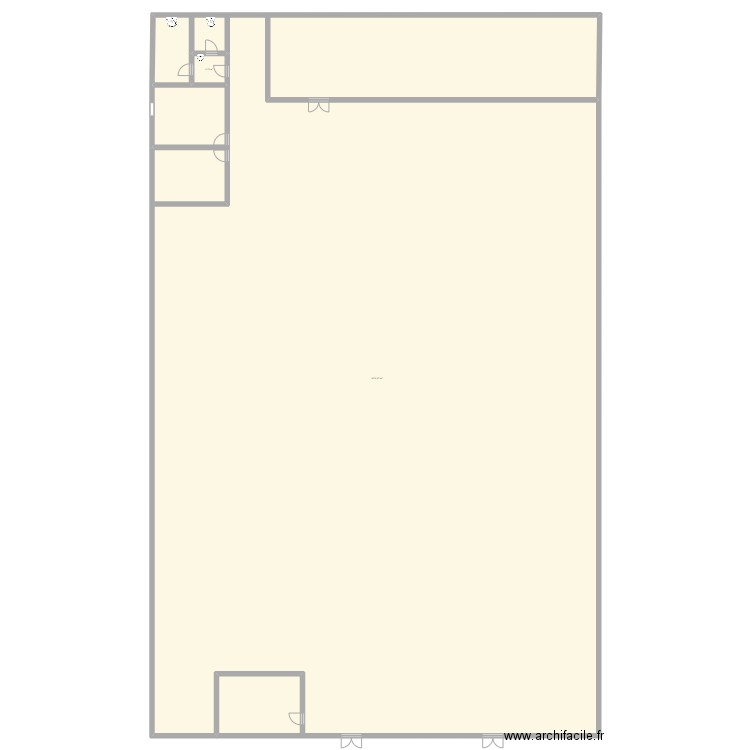 magasin. Plan de 2 pièces et 1478 m2