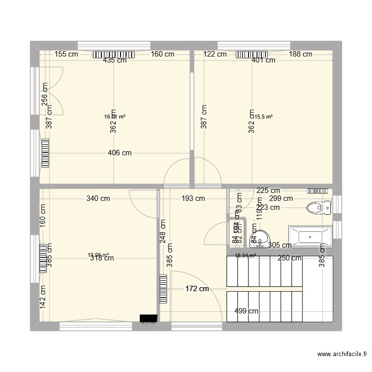 THEO ET WENDY RDC. Plan de 4 pièces et 64 m2