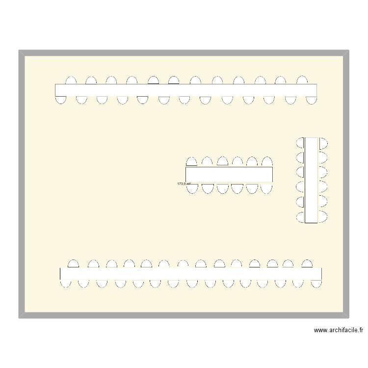 mariage. Plan de 1 pièce et 174 m2