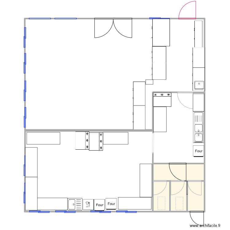 patiss sdv. Plan de 4 pièces et 7 m2