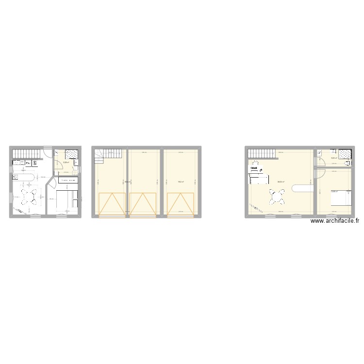 Chalet 2. Plan de 6 pièces et 115 m2