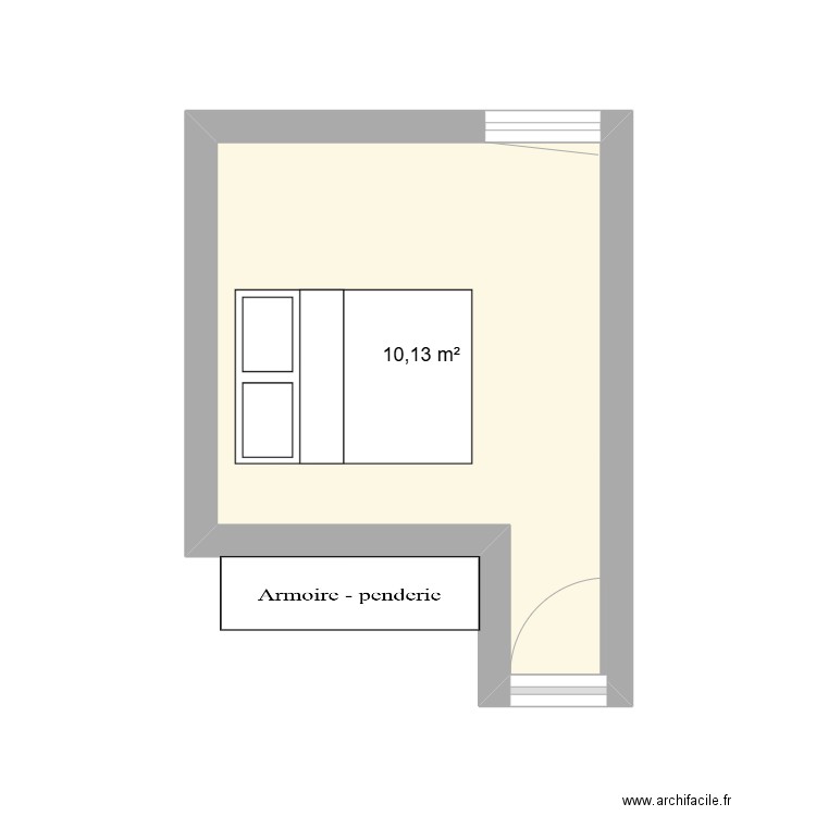 callisto. Plan de 1 pièce et 10 m2