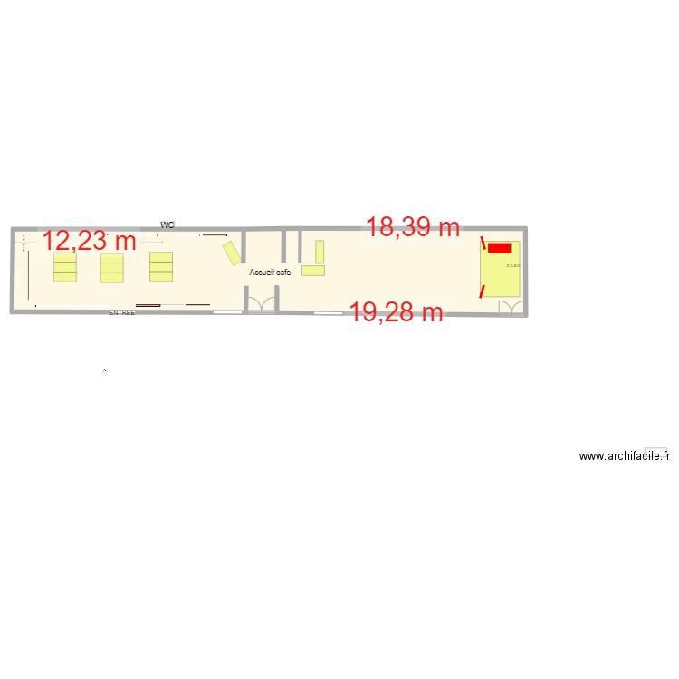 50 ans du casc. Plan de 1 pièce et 280 m2