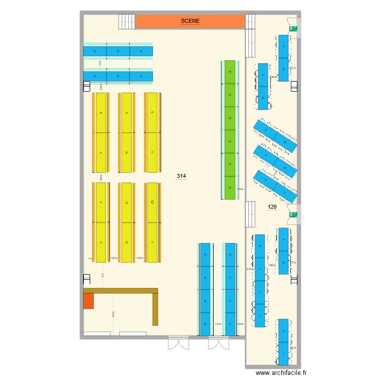 MONTERBLANC. Plan de 3 pièces et 423 m2