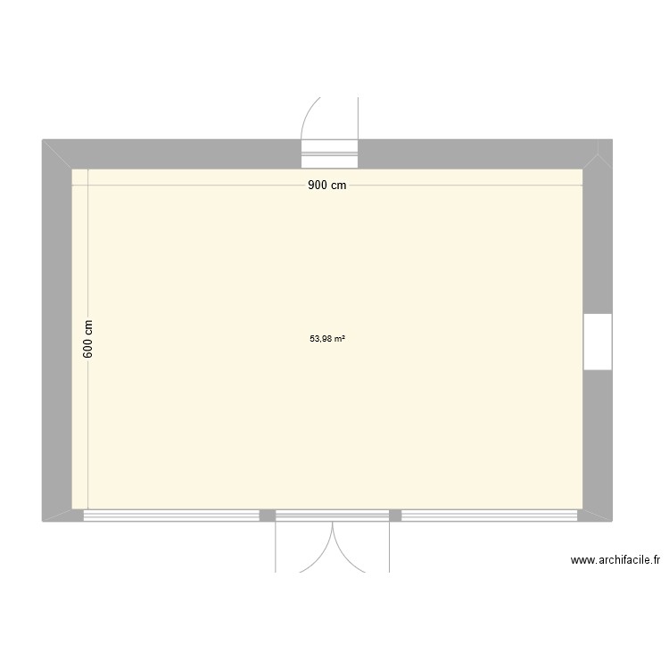 Kerdréan 1. Plan de 1 pièce et 54 m2