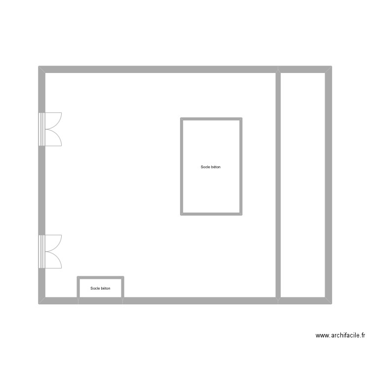 Chaufferie Auchan . Plan de 4 pièces et 39 m2