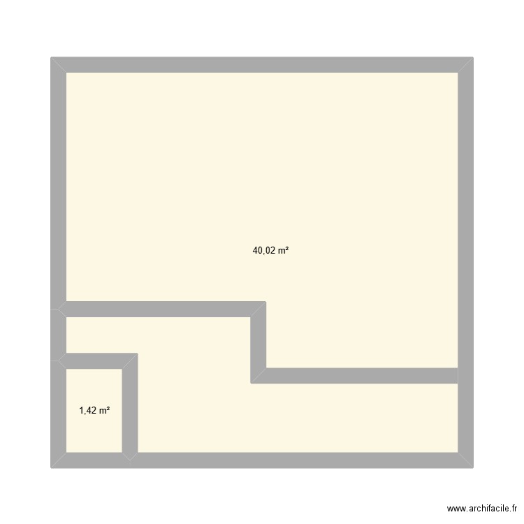 plan agencement CDM AVANT CAP. Plan de 2 pièces et 41 m2