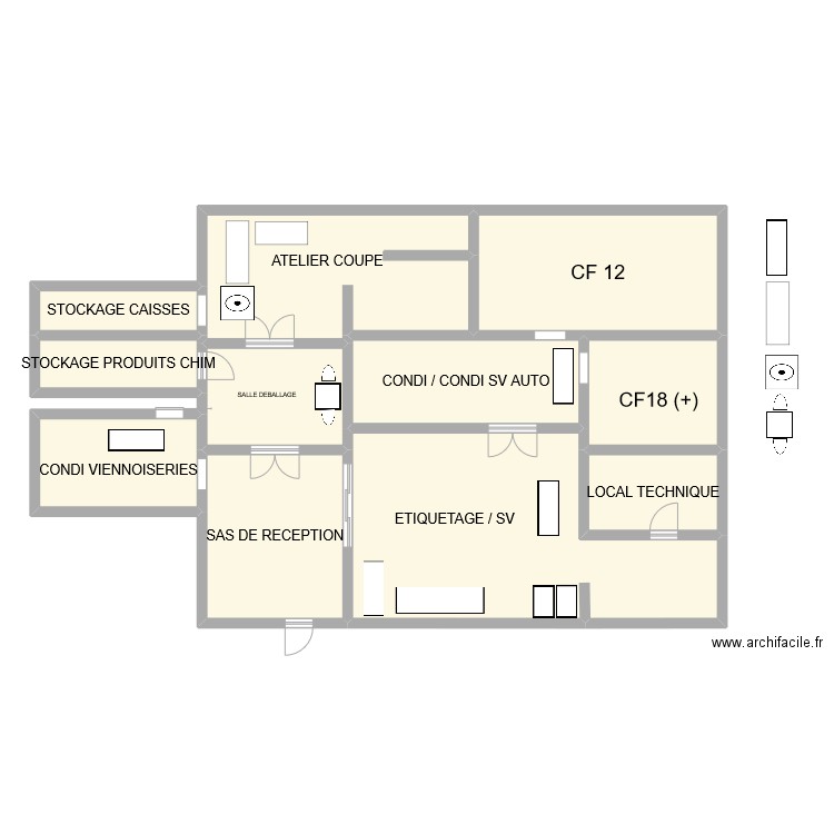 Prod. Plan de 11 pièces et 181 m2