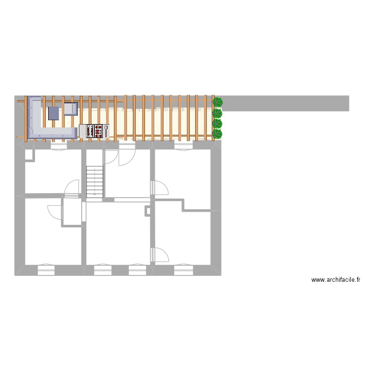 rigole 1 etage a bis. Plan de 9 pièces et 93 m2