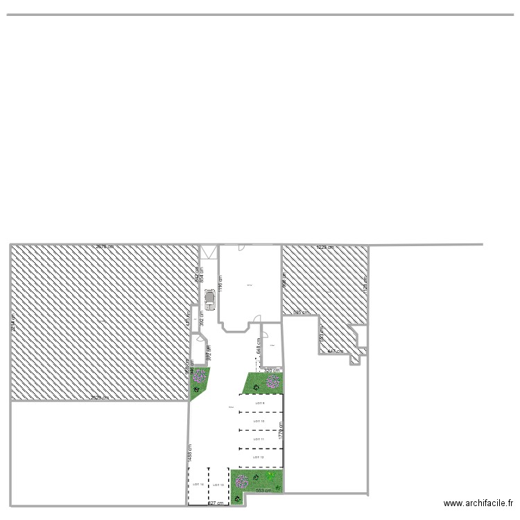 PLAN DE MASSE. Plan de 6 pièces et 1190 m2