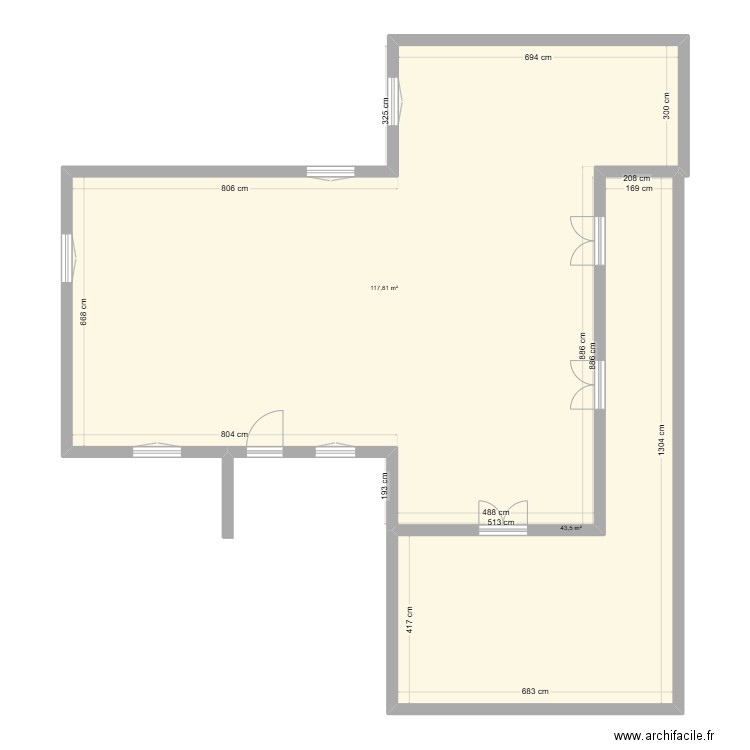 Plan maison pont de crau. Plan de 2 pièces et 161 m2