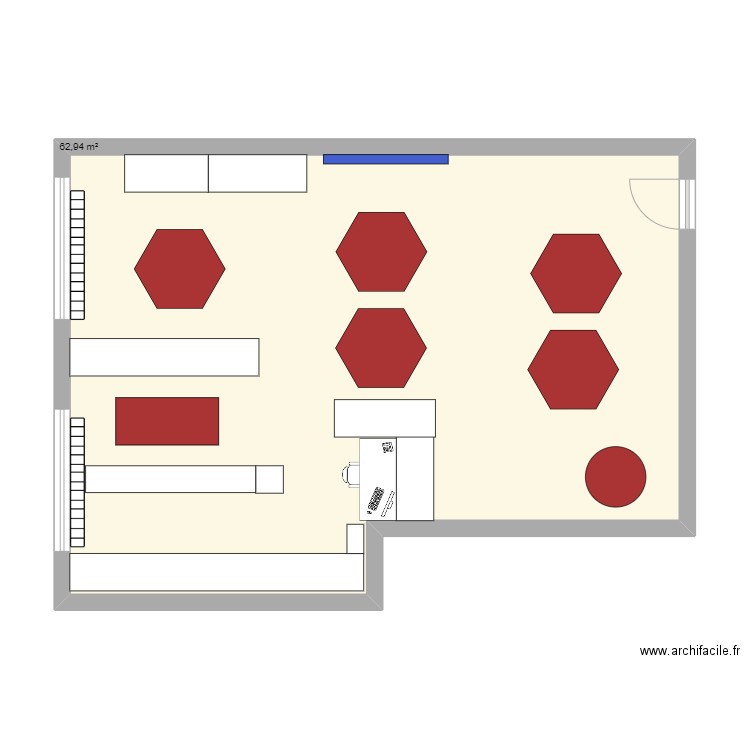 classe 3 mat. Plan de 1 pièce et 63 m2