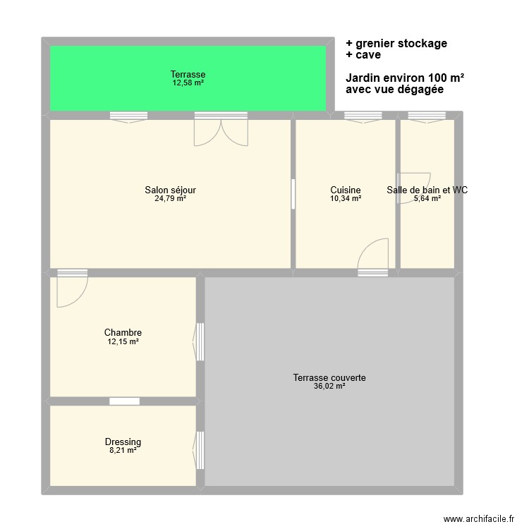 BOULANGER VEronique. Plan de 7 pièces et 110 m2