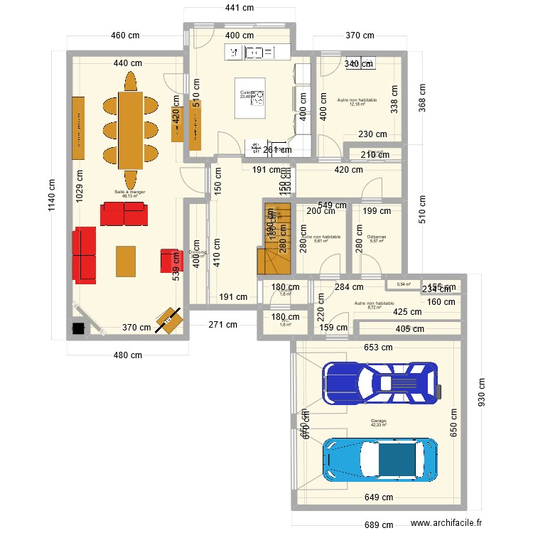 Maison 10/24. Plan de 16 pièces et 180 m2