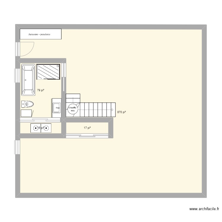 Chalet - St-Phil. Plan de 4 pièces et 91 m2