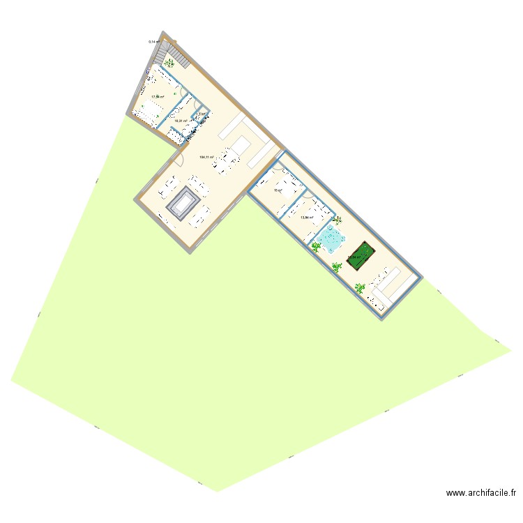 CADASTRE CHAUDUN. Plan de 6 pièces et 133 m2