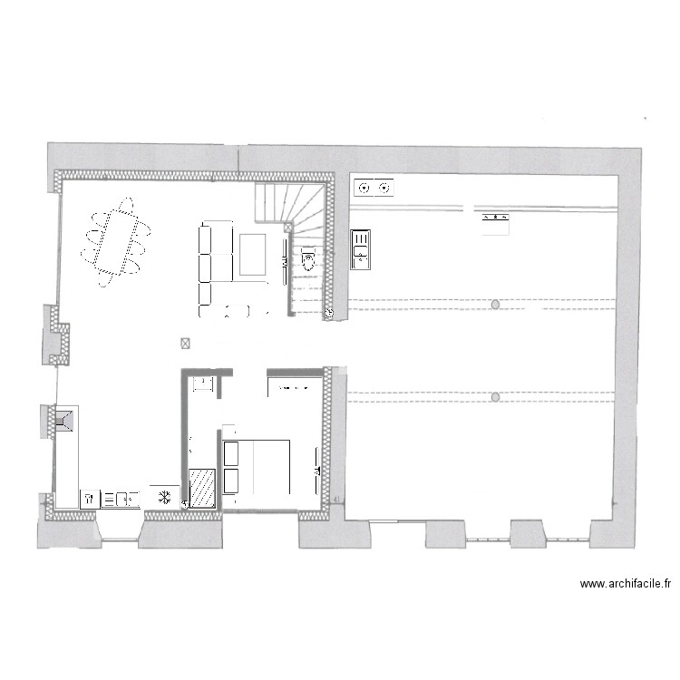 Aménagement échelle. Plan de 0 pièce et 0 m2