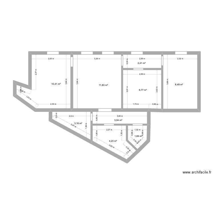 10 Batignolles - Actuel 2. Plan de 9 pièces et 52 m2