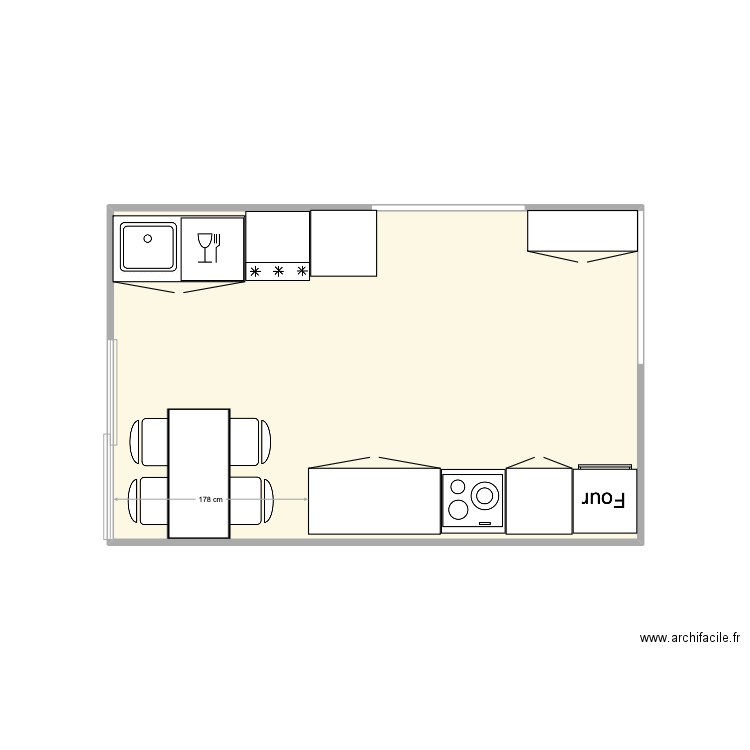 Marseille 2. Plan de 1 pièce et 14 m2