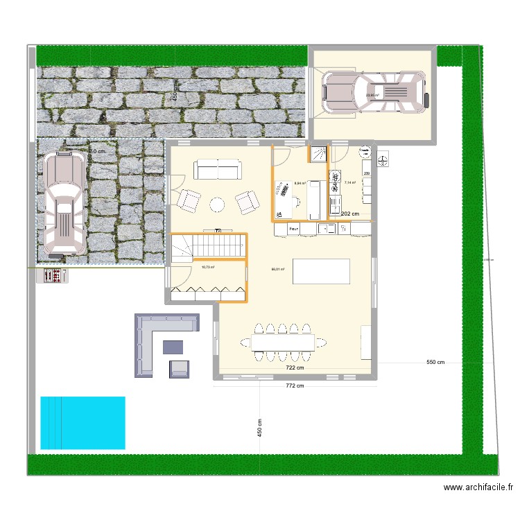 VETRAZ V2. Plan de 11 pièces et 238 m2