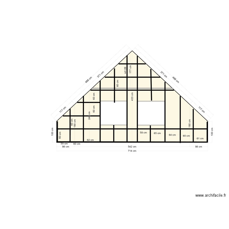 Maison de Famille Pignon Nord isolation. Plan de 0 pièce et 0 m2