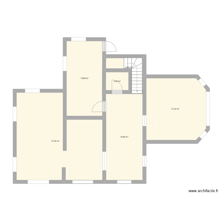 Maison epnak. Plan de 6 pièces et 99 m2