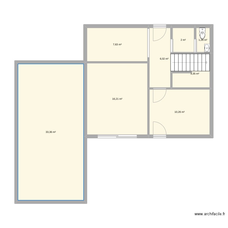 Maison Longueau. Plan de 8 pièces et 80 m2