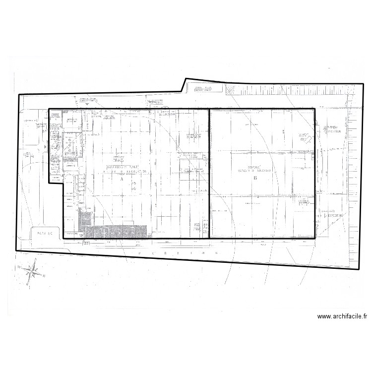 489-croquis. Plan de 3 pièces et 1682 m2