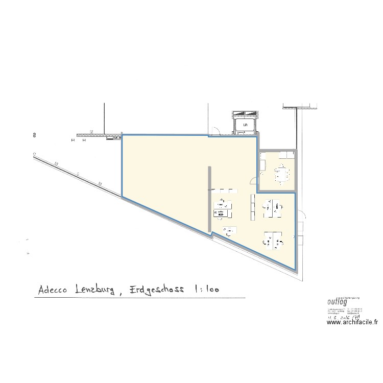 Lenzburg . Plan de 2 pièces et 212 m2