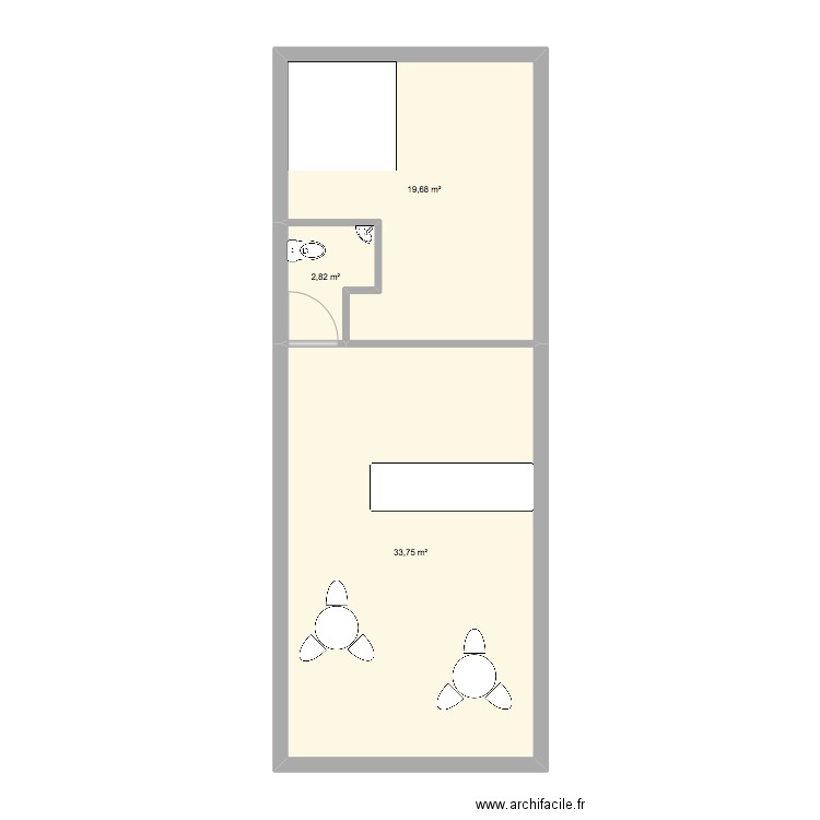 Nulle part ailleurs. Plan de 3 pièces et 56 m2