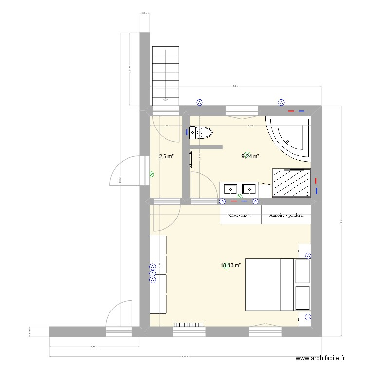 annexe2. Plan de 3 pièces et 30 m2