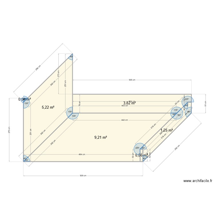 Drion. Plan de 6 pièces et 20 m2