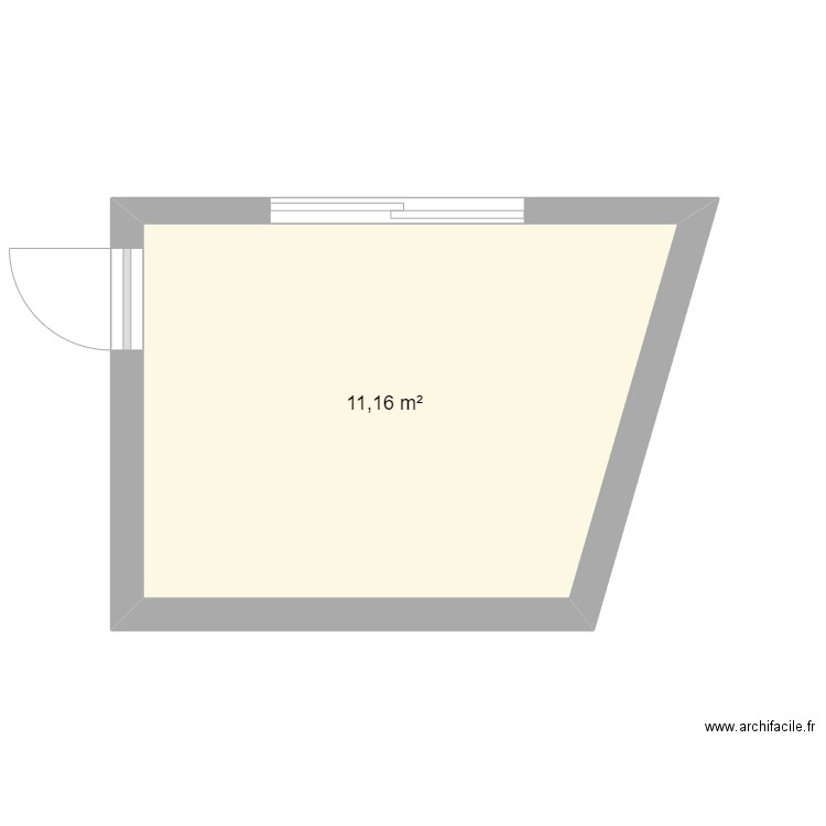 EXTENTION. Plan de 1 pièce et 11 m2