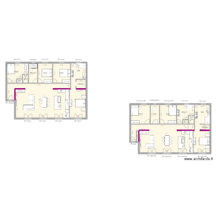 PLAN LABASTIDE CLERMONT V2. Plan de 17 pièces et 242 m2