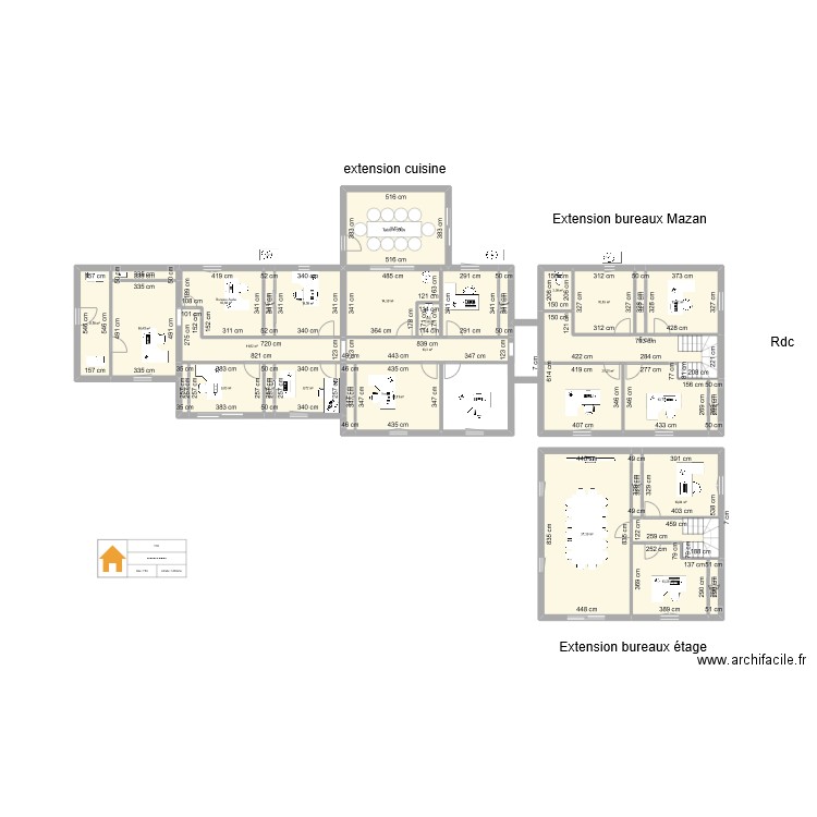 mazan. Plan de 49 pièces et 514 m2