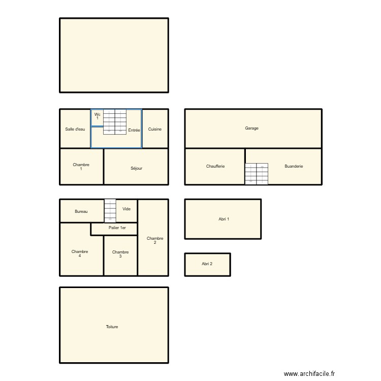 KERLAZ SENDERS. Plan de 17 pièces et 141 m2