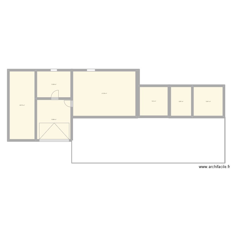 Plan maison. Plan de 7 pièces et 135 m2